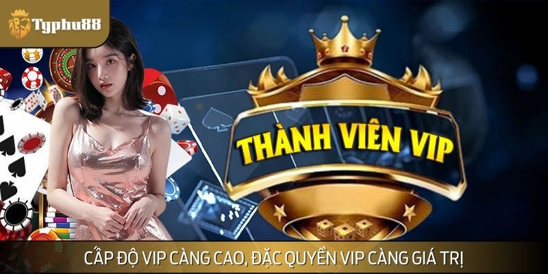 Cấp độ VIP càng cao, đặc quyền VIP càng giá trị